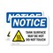 Signmission Hot Surface Sign, 7 in H x 10 in W, Plastic, Tank Surface May Be Hot Do Not Touch OS-2PACK-NS-P-710-L-18525 - alternate 1